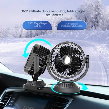 Autó ventilátor | Modell F623U, Teljesítmény 10W, Anyagok: ABS, PP, áramkör-lap, motor