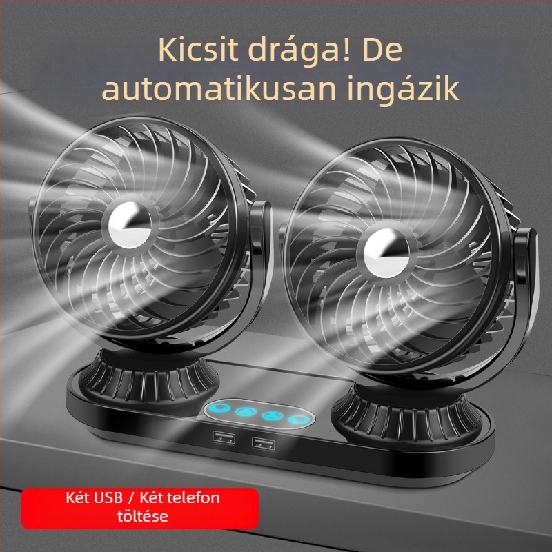 Autó ventilátor | Modell F623U, Teljesítmény 10W, Anyagok: ABS, PP, áramkör-lap, motor