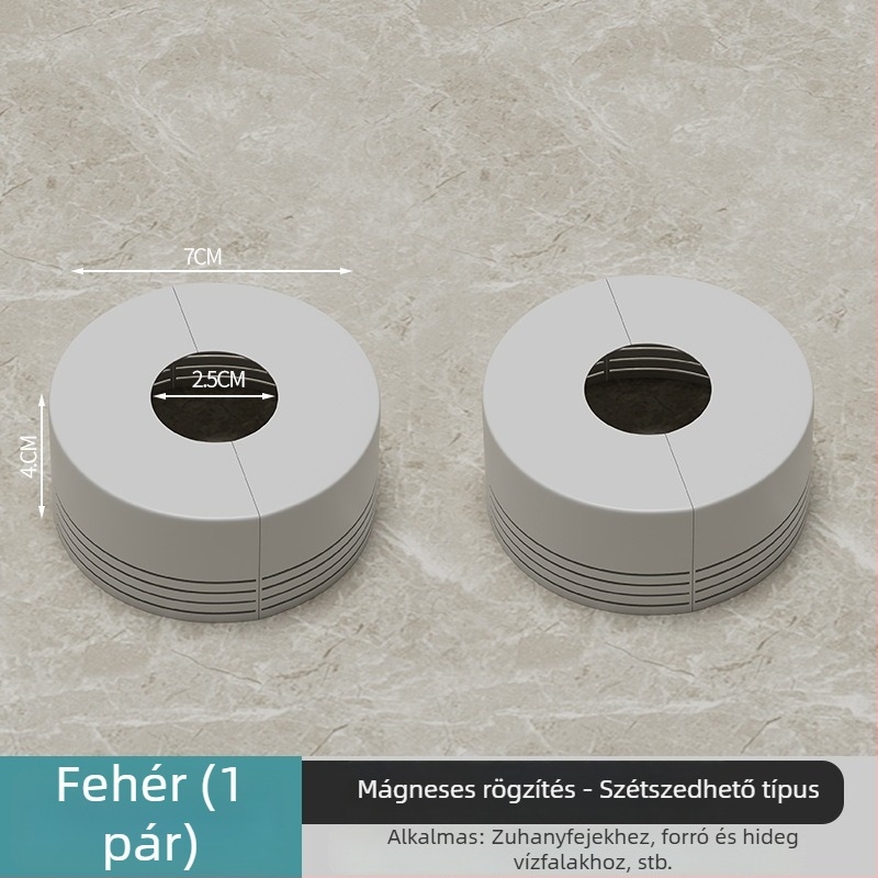 Csaptele és zuhanycsövek dekoratív burkolata, szerelés bontás nélkül, ABS, modern minimalista stílus