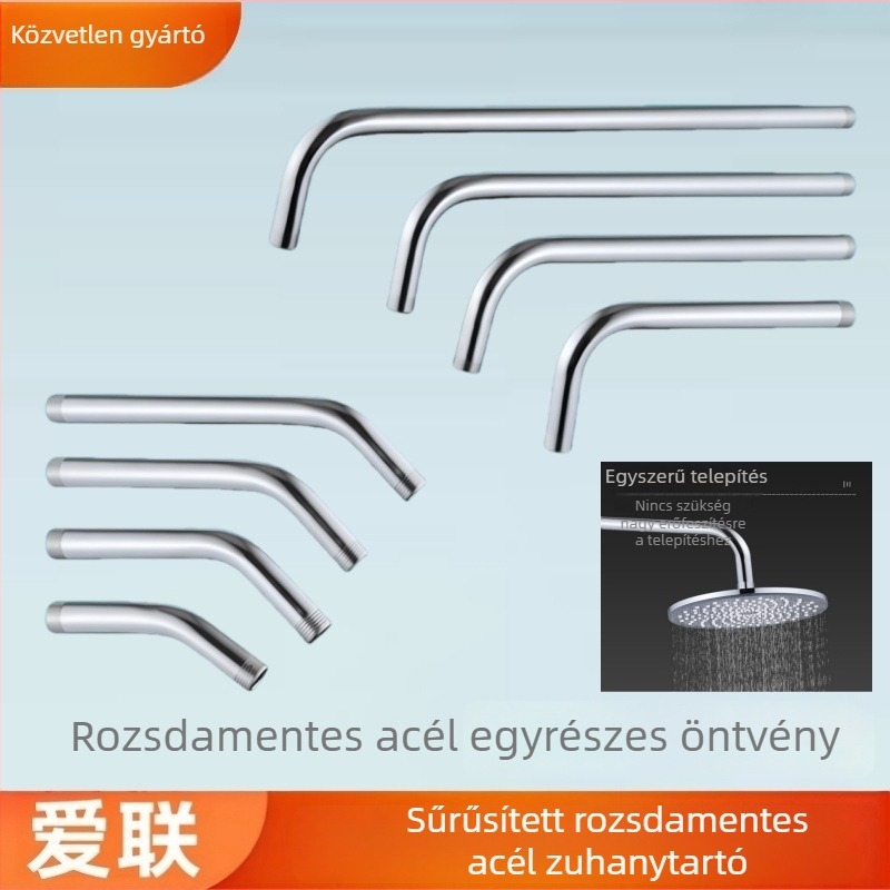 Rozsdamentes acél zuhanyoszlop, modell 5050, spirálos telepítés, egyetlen permetező kimenet