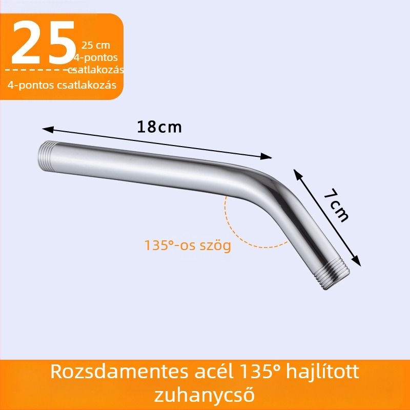 Rozsdamentes acél zuhanyoszlop, modell 5050, spirálos telepítés, egyetlen permetező kimenet