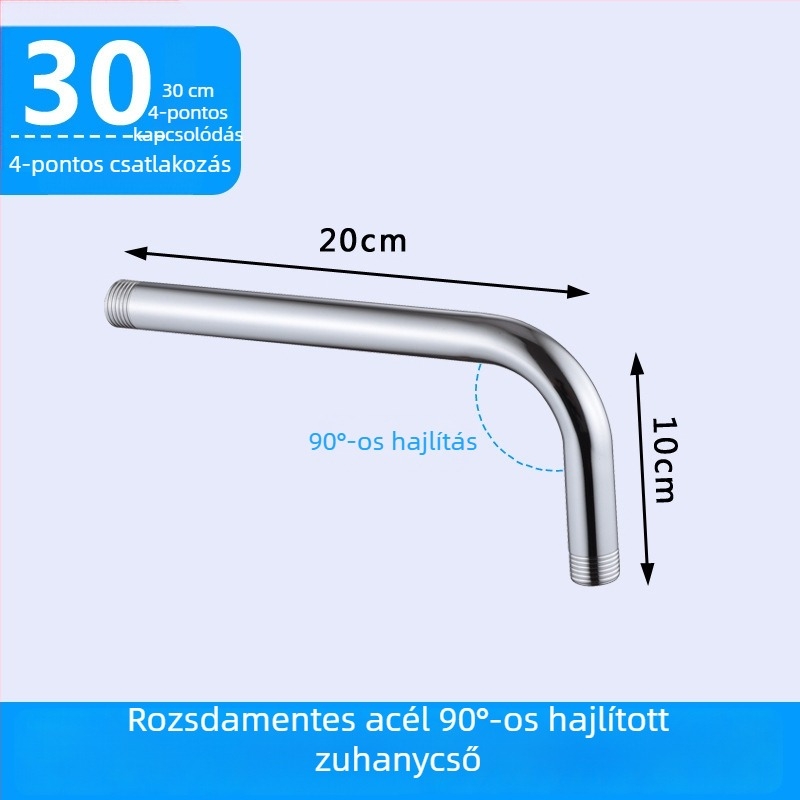 Rozsdamentes acél zuhanyoszlop, modell 5050, spirálos telepítés, egyetlen permetező kimenet