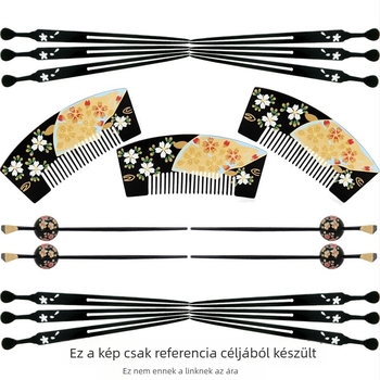 Akril hajtű sakura virággal, eredeti dizájn, Hanfu/Kimono fejfedő kiegészítő, fényes felület, erős tartósság