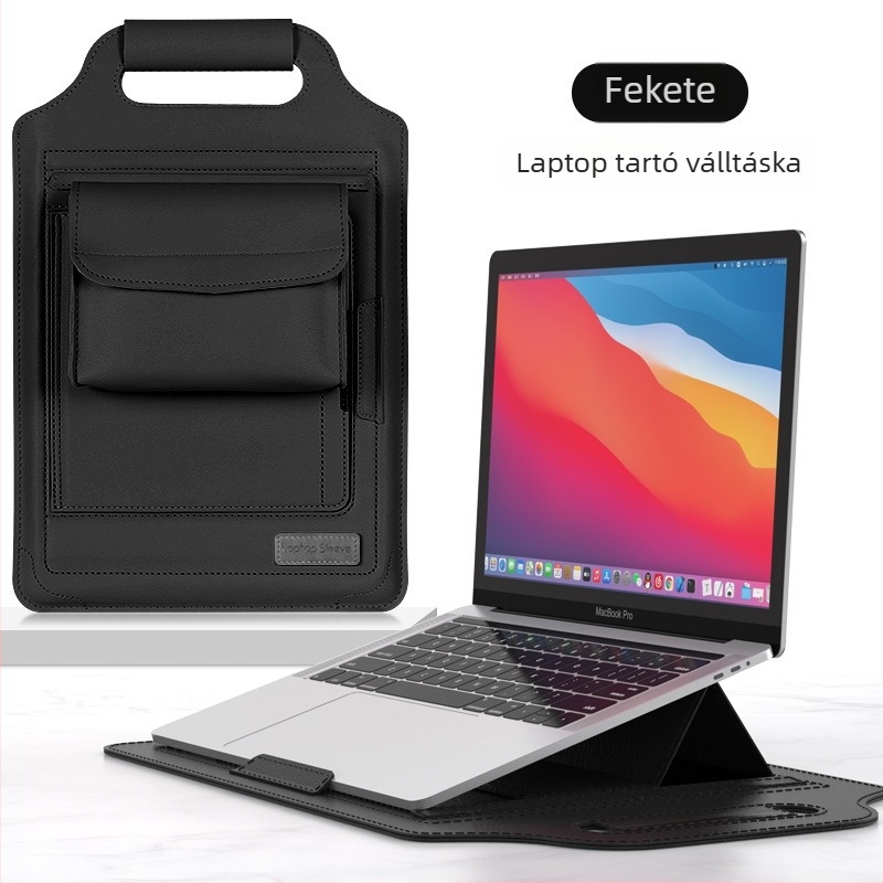 PU anyagú laptop táska, multipurpose design, kopásálló és összehajtható, Business Elite stílus.