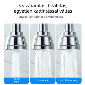 Konyhai csaptelekiterjesztő adapter univerzális átalakító csatlakozóval, 304 rozsdamentes acél, elektroplattolt felület, manuális telepítés, modell Semi-Copper