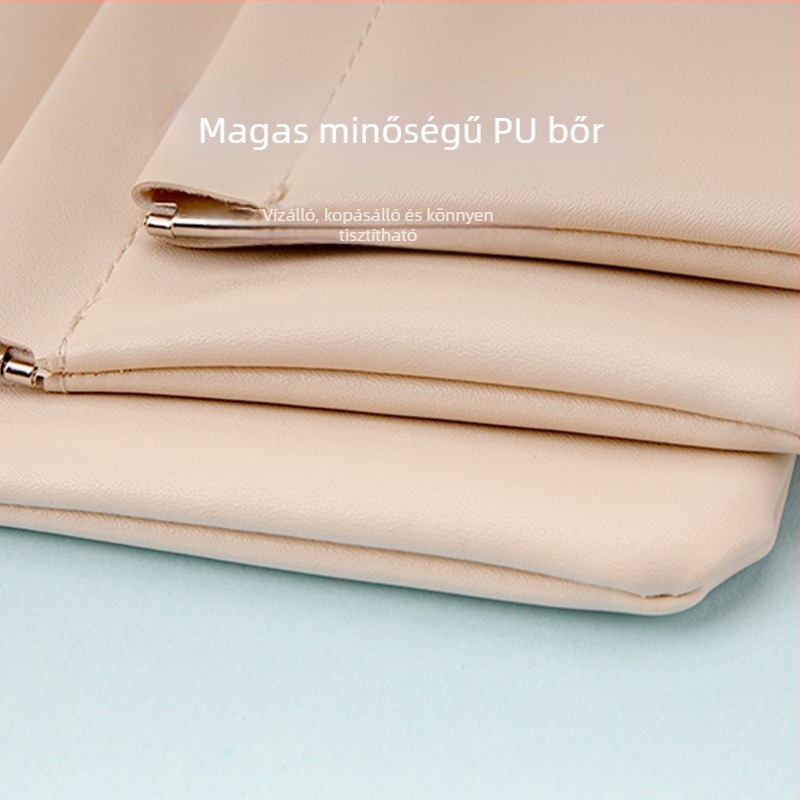PU-anyagú vízálló mini pénztárca, uniszex, városi minimalist stílus, 2025 ősz