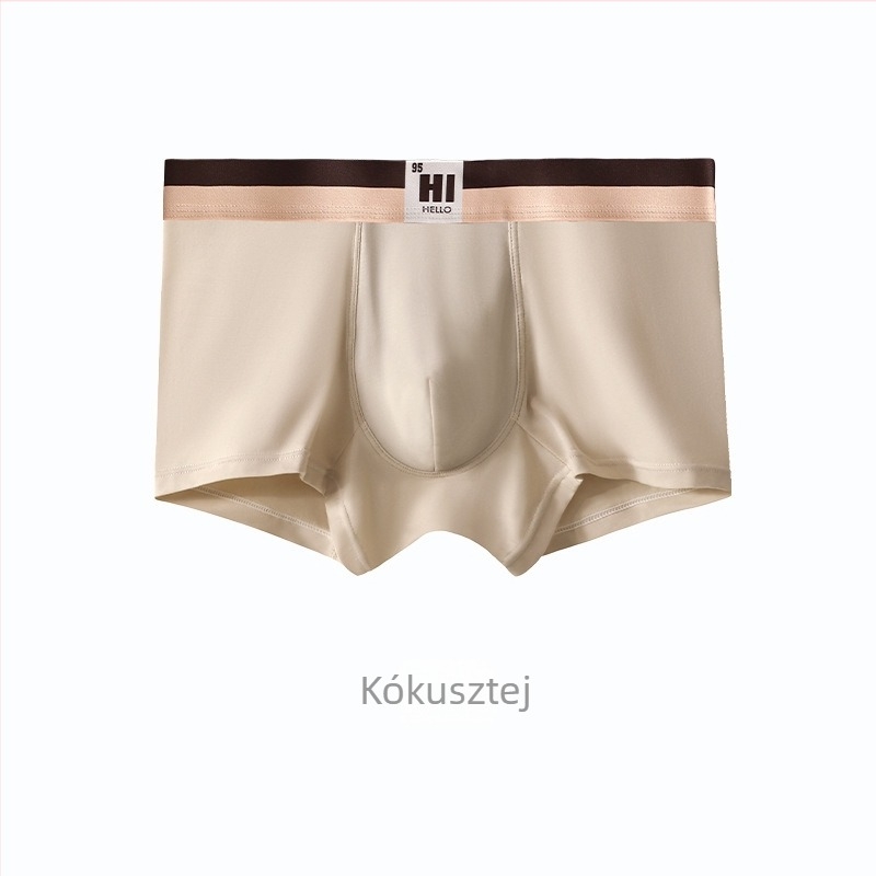 Férfi pamut boxer brief, 95–100% pamut, középmagas derekú, kötött anyag, egyszínű modell, sportos alsónemű