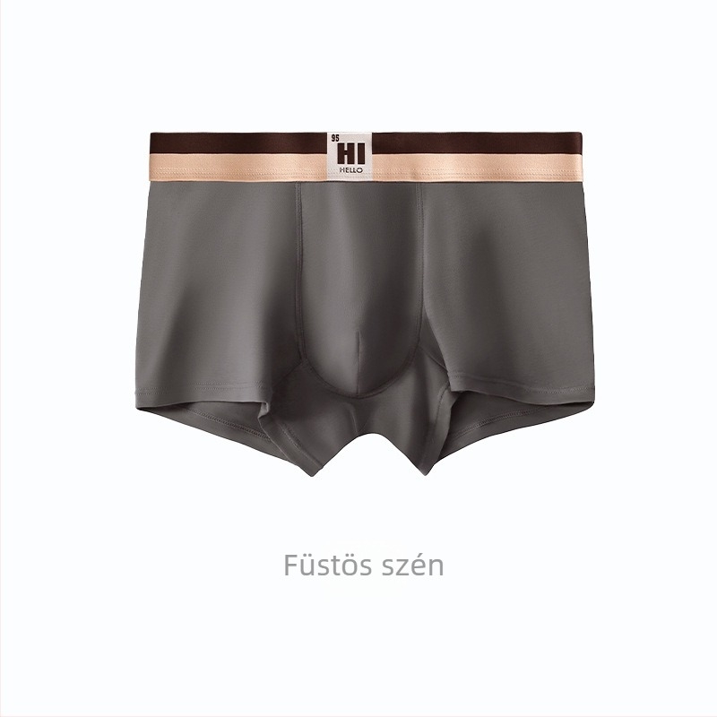 Férfi pamut boxer brief, 95–100% pamut, középmagas derekú, kötött anyag, egyszínű modell, sportos alsónemű