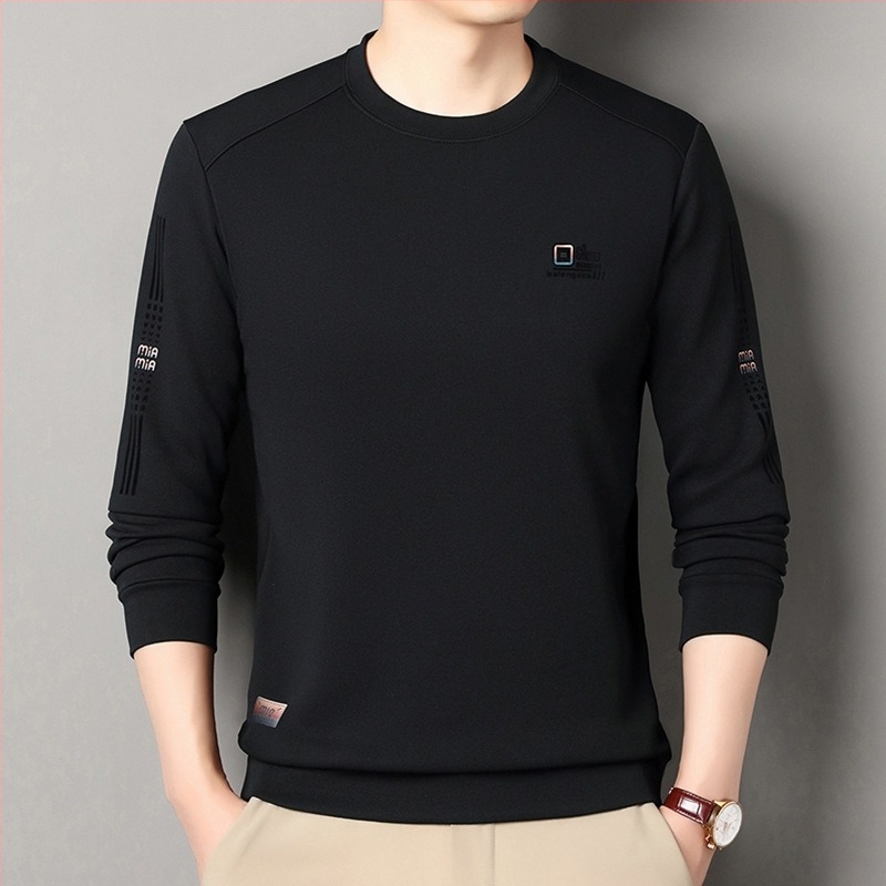 Jacquard pamut-keverék pulóver, laza szabású, kerek nyakú, hosszú ujjú, tavasz–ősz viselet