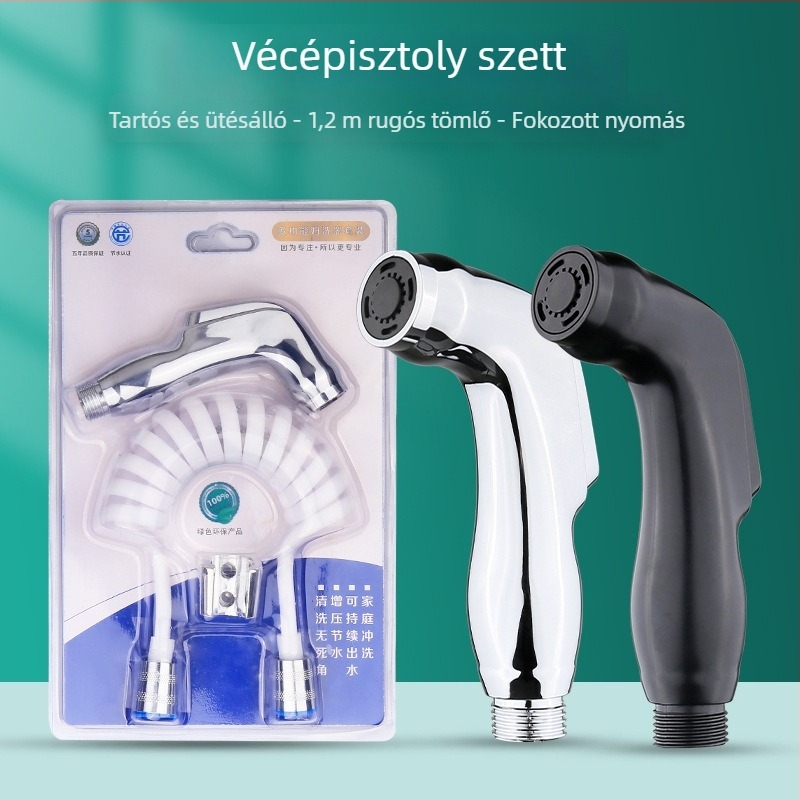 Bidé zuhanykészlet falra szerelhető WC-spray fejjel (ABS; falra szerelés; kör alakú zuhanyfej; ≤90°C; 0,5–1 MPa)