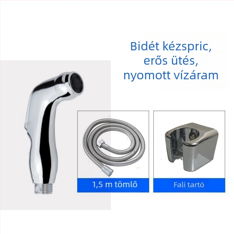 Bidé zuhanykészlet falra szerelhető WC-spray fejjel (ABS; falra szerelés; kör alakú zuhanyfej; ≤90°C; 0,5–1 MPa)