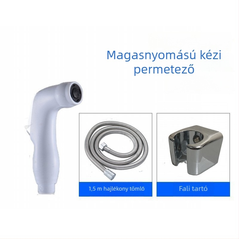 Bidé zuhanykészlet falra szerelhető WC-spray fejjel (ABS; falra szerelés; kör alakú zuhanyfej; ≤90°C; 0,5–1 MPa)