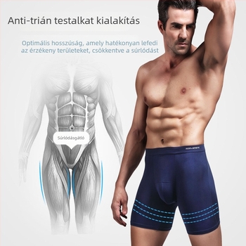 Férfi sportos boxer briefs hosszú lábbal, dörzsálló, gyorsan száradó, 90–95% viszkóz