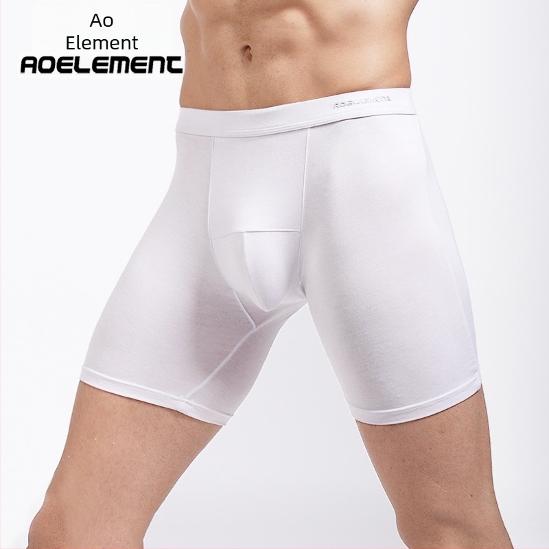 Férfi sportos boxer briefs hosszú lábbal, dörzsálló, gyorsan száradó, 90–95% viszkóz