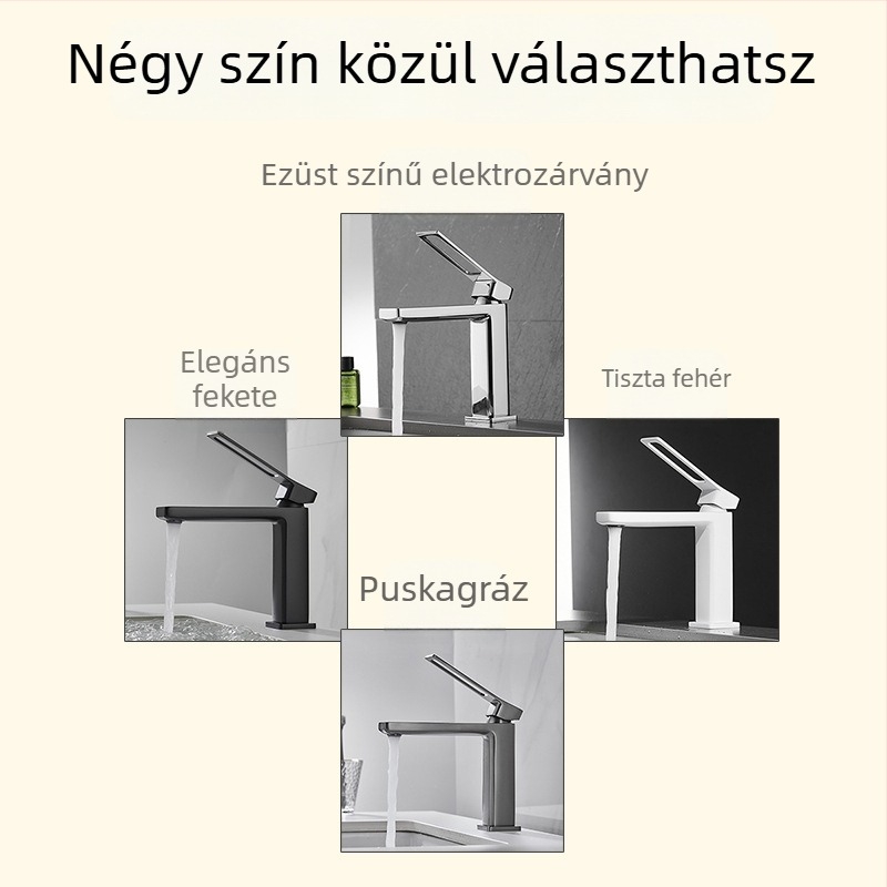 Réz mosdókeverő, asztali felszerelésű, kerámiás cartridge szeleppel, egykaros, 0-99°C, 0,8 MPa