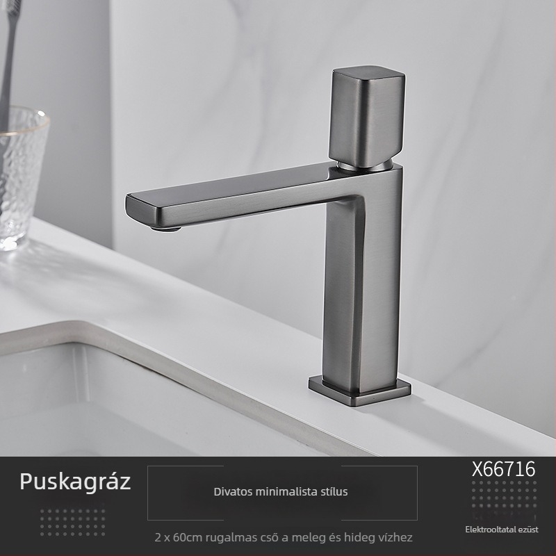 Réz mosdókeverő, asztali felszerelésű, kerámiás cartridge szeleppel, egykaros, 0-99°C, 0,8 MPa