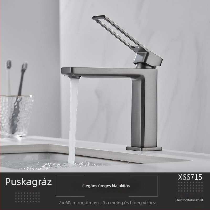 Réz mosdókeverő, asztali felszerelésű, kerámiás cartridge szeleppel, egykaros, 0-99°C, 0,8 MPa