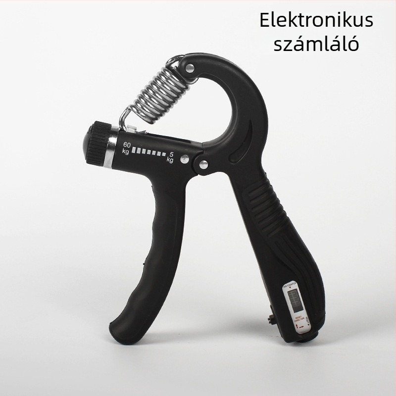 Állítható gumírozott fogás-erősítő, hordozható, ellenállás 5–60 kg, PP+TPE