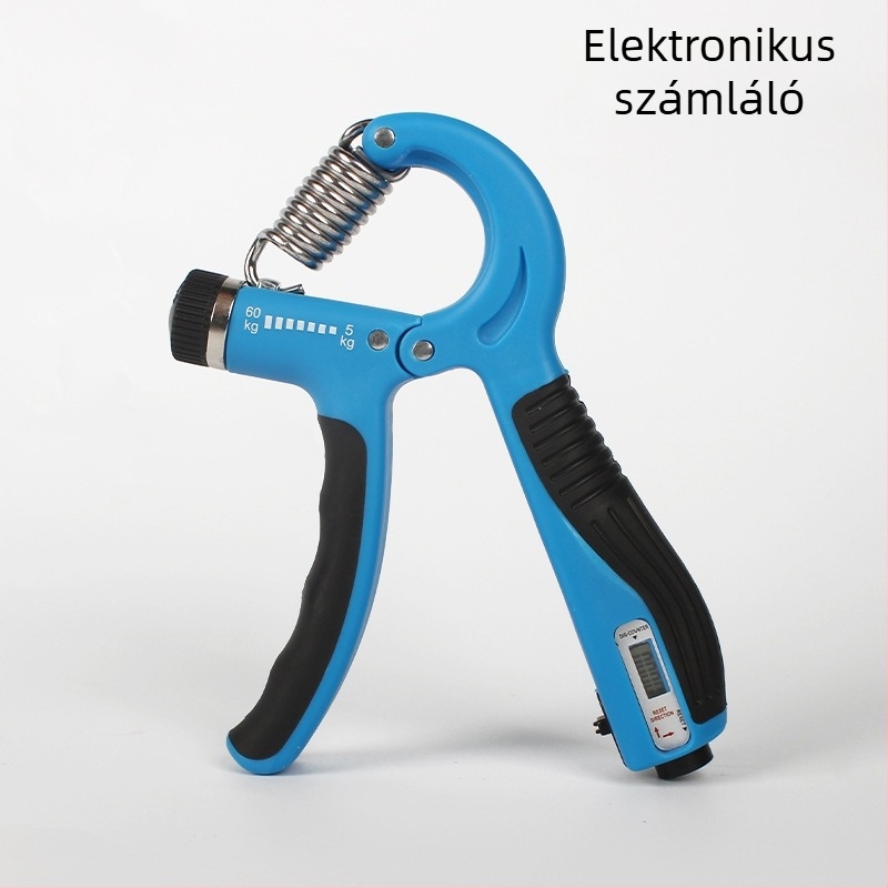 Állítható gumírozott fogás-erősítő, hordozható, ellenállás 5–60 kg, PP+TPE