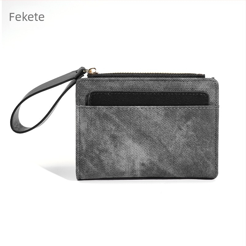 Haoxin női pénztárca, városi minimalist stílus, PU bőr, 2 hajtás, összecsukható, kompakt