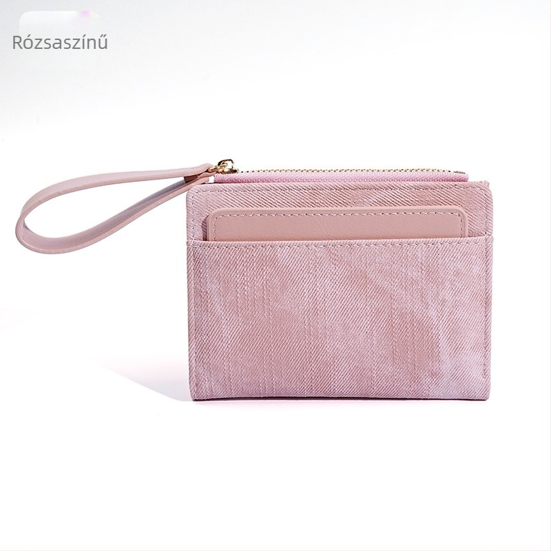 Haoxin női pénztárca, városi minimalist stílus, PU bőr, 2 hajtás, összecsukható, kompakt
