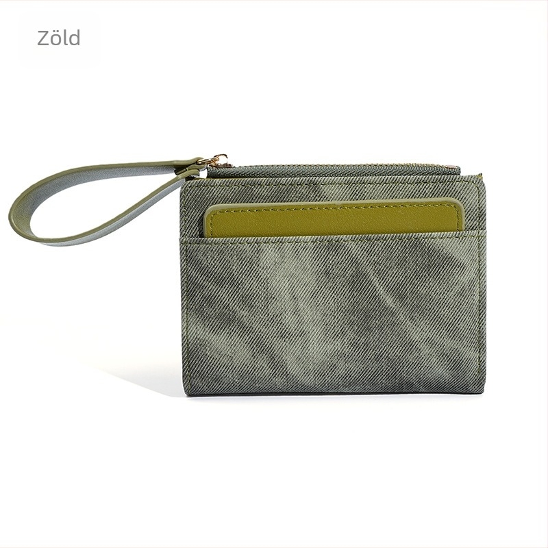 Haoxin női pénztárca, városi minimalist stílus, PU bőr, 2 hajtás, összecsukható, kompakt