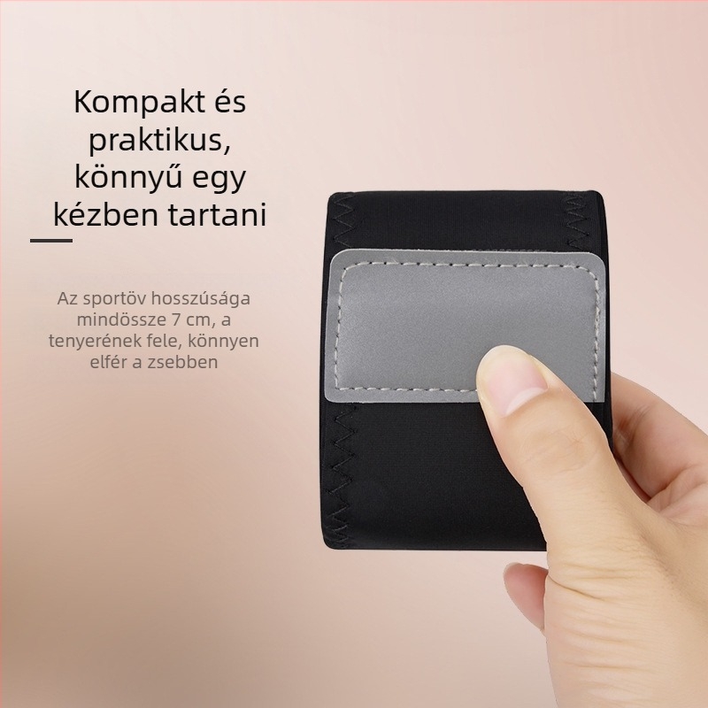 Futó derékpánt telefontartóval, nejlonból, vízálló, terheléscsökkentő, kompakt tárolás