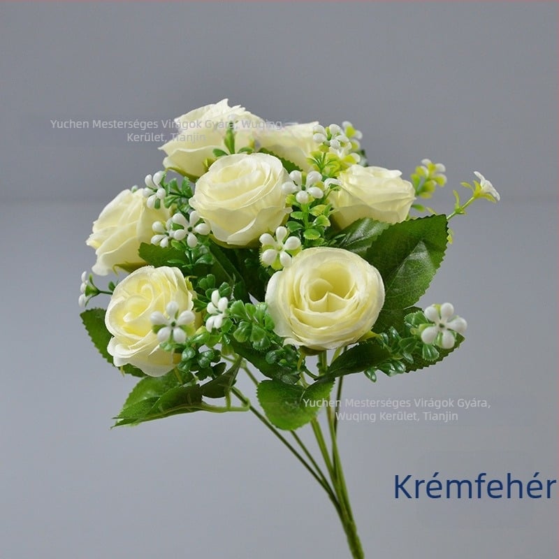 Yu Chen selyem rózsa csokor — mesterséges rózsák, stilizált szárak injekciós öntéssel