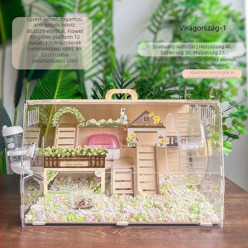 Fából készült hörcsögketrec, sajt alakú, beltéri használatra, minimalist stílus, szórakoztatás