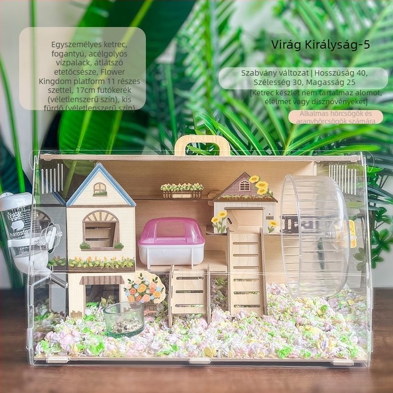 Fából készült hörcsögketrec, sajt alakú, beltéri használatra, minimalist stílus, szórakoztatás