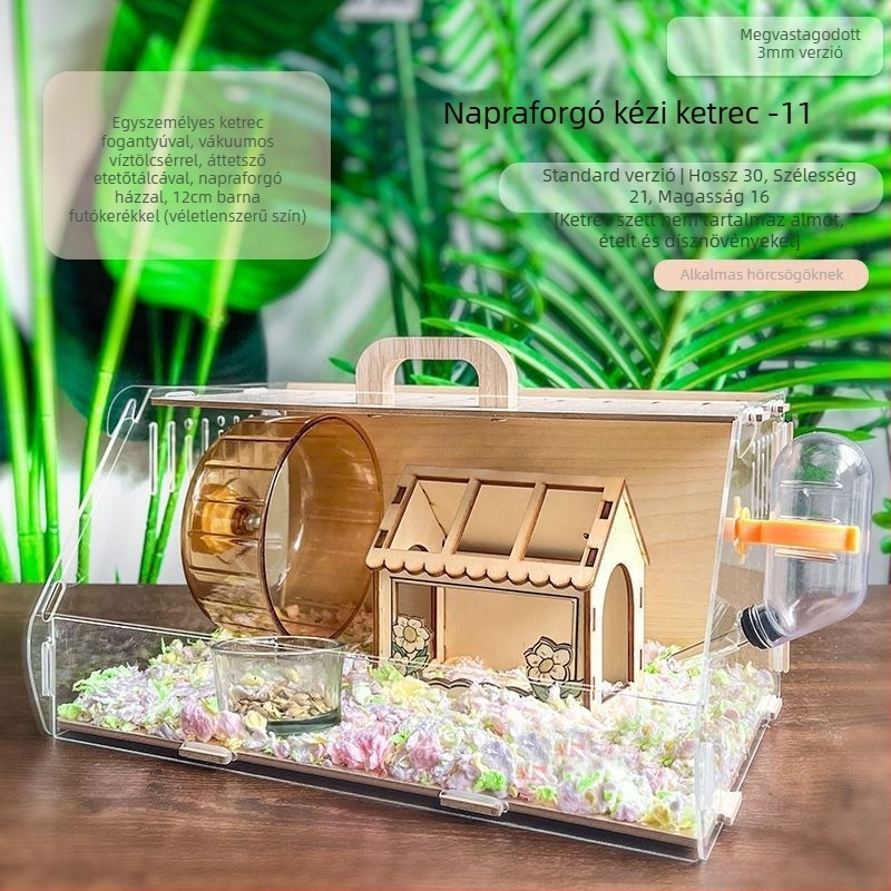 Fából készült hörcsögketrec, sajt alakú, beltéri használatra, minimalist stílus, szórakoztatás