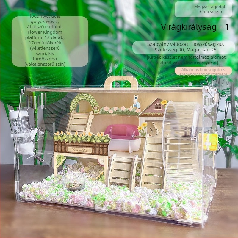 Fából készült hörcsögketrec, sajt alakú, beltéri használatra, minimalist stílus, szórakoztatás