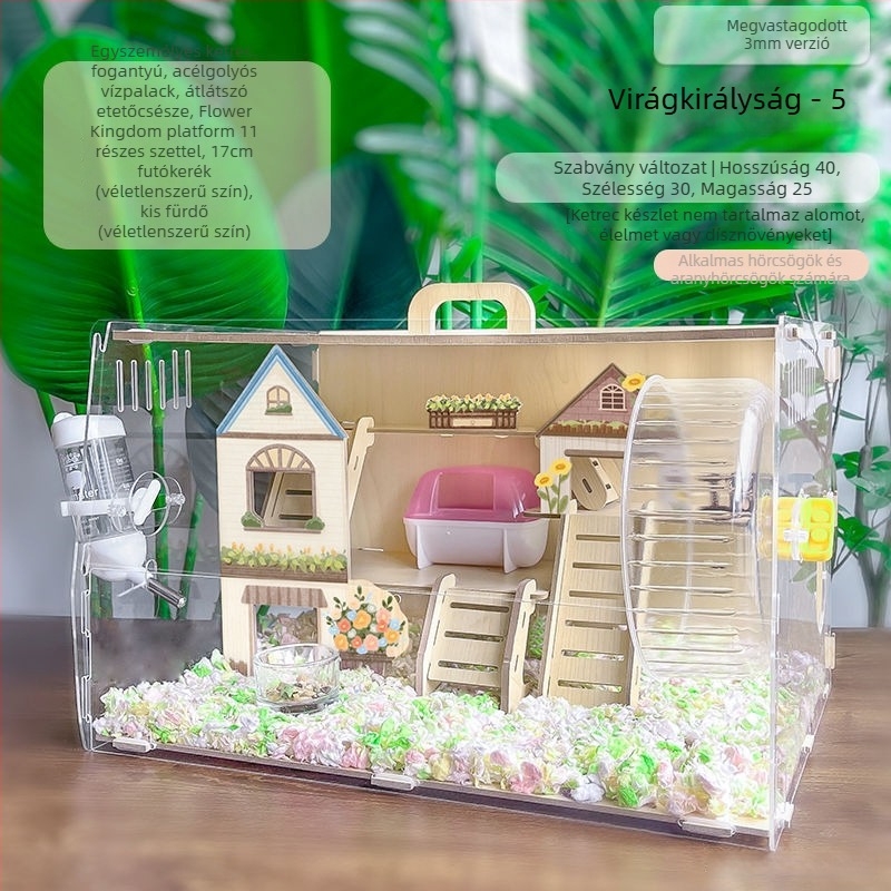 Fából készült hörcsögketrec, sajt alakú, beltéri használatra, minimalist stílus, szórakoztatás