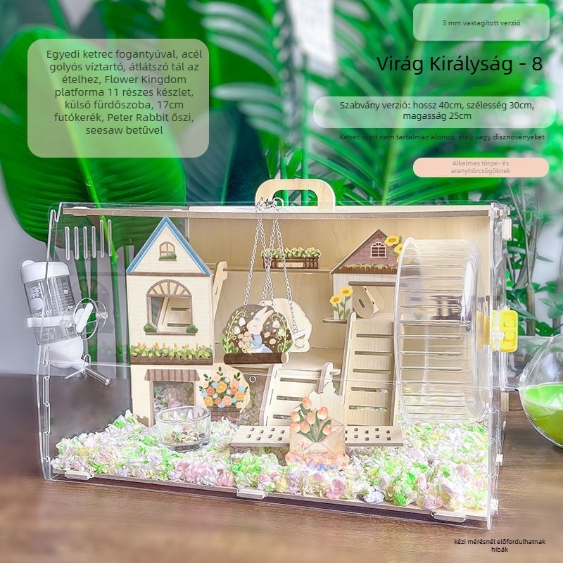 Fából készült hörcsögketrec, sajt alakú, beltéri használatra, minimalist stílus, szórakoztatás