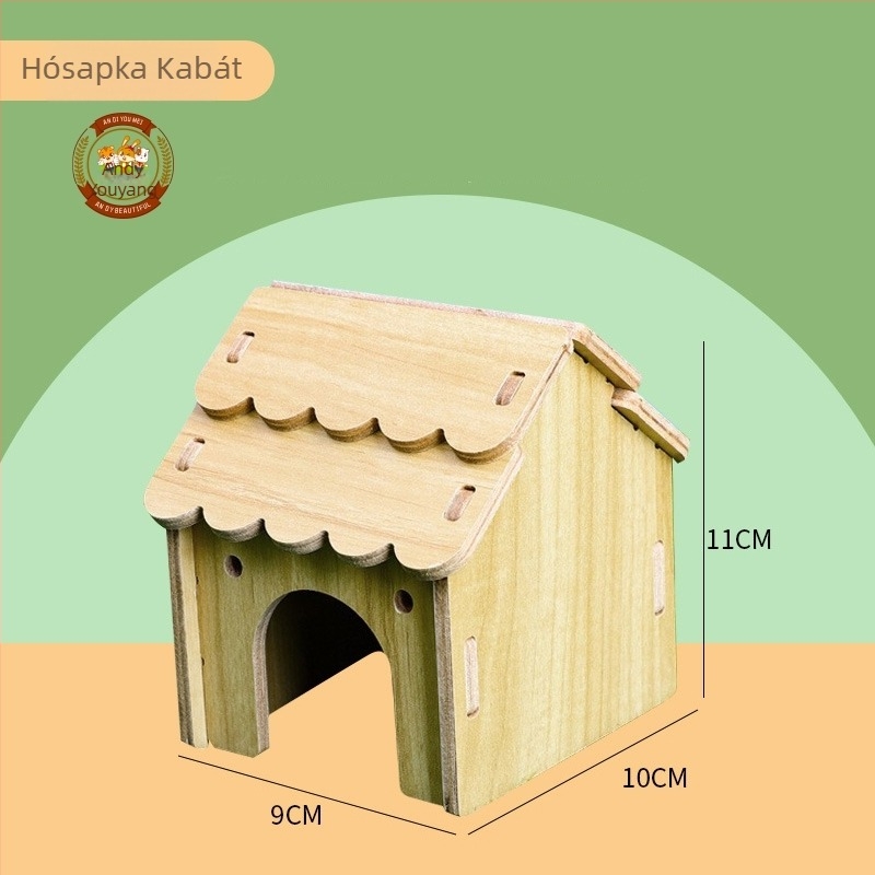 Hamsterfészek – belső kör alakú fa menedék, vízálló, karikatúra stílus (Anyag: Silk flower; Forma: Kör; Funkció: Vízálló; Stílus: Karikatúra; Alkalmazható objektum: Hamster)