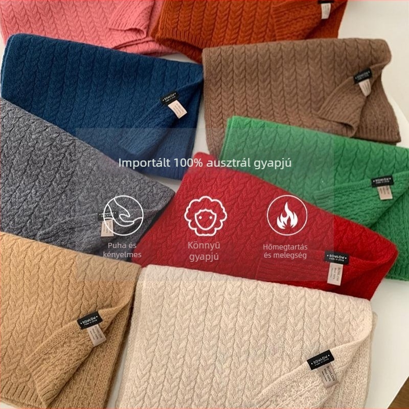 Gyapjúsál Twill szövésű, melegen tart télen, 61–70% gyapjú tartalom