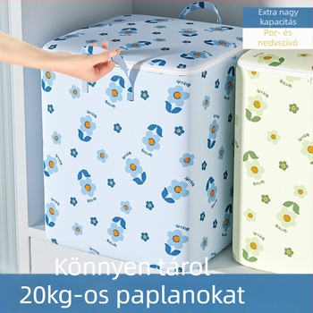 Paplan tároló táska, kocka alakú, nem szőtt anyagból, többfunkciós, modell CX1108, virágmintás