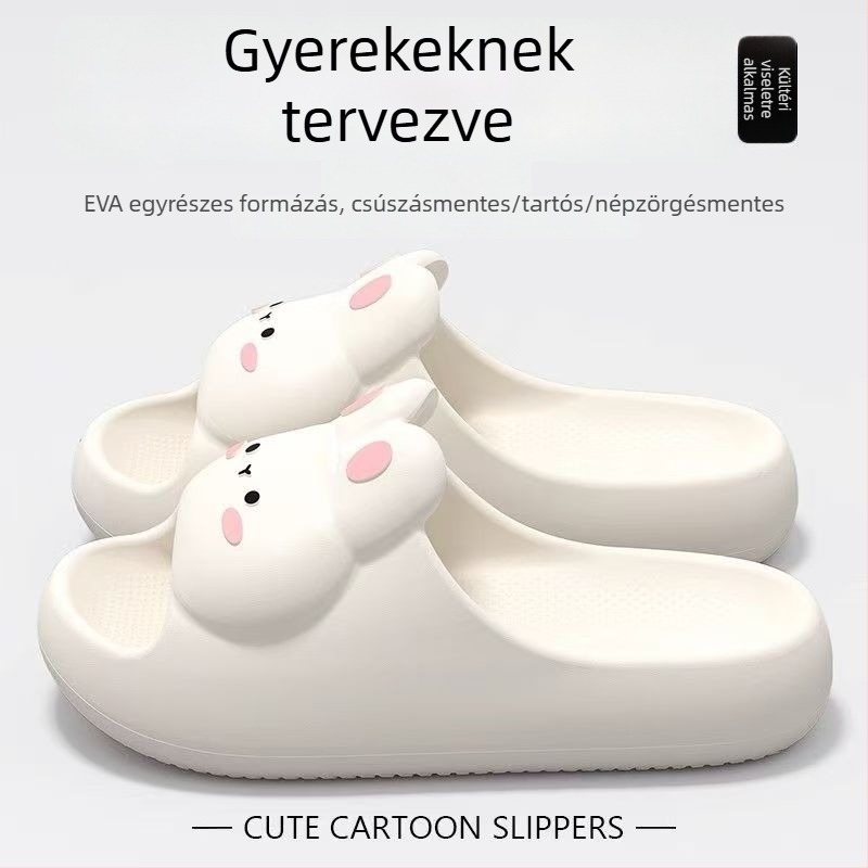 Gyerekeknek készült flip-flop EVA felsőrész és EVA talp, állatmintás, csúszásmentes, belső használatra