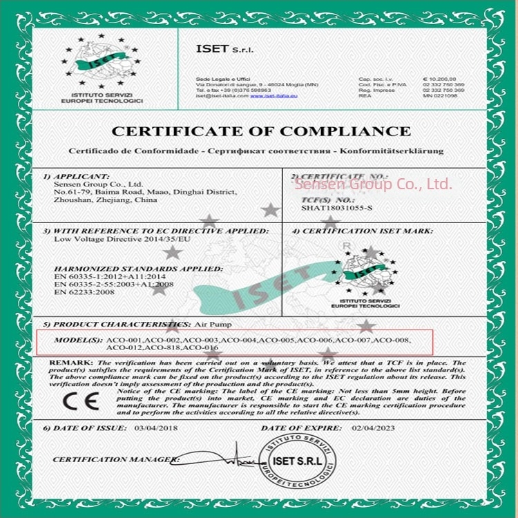 Sensen elektromágneses levegőpumpa tó- és halgazdálkodáshoz — Márka SUNSUN/Sensen; Súly: 5; Zajszint: 50 dB; Hálózati áramú működtetés: AC
