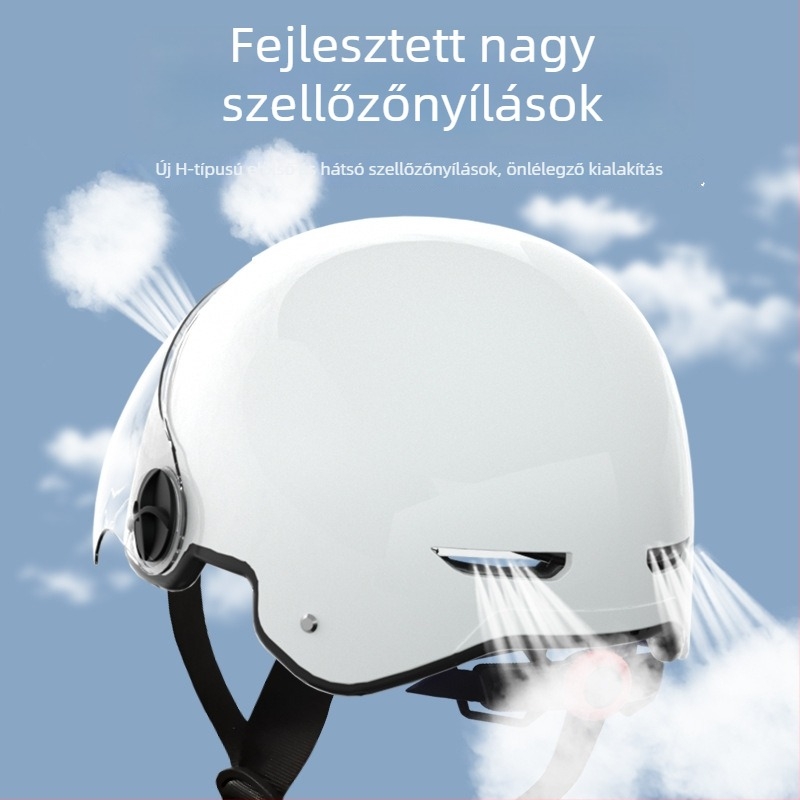 Motorkerékpár fél sisak ABS, 3C minősítéssel, négy évszakos általános használatra