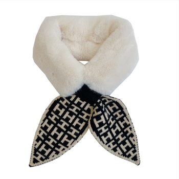 Poliészter sál warp-knit szövésű, meleg téli viselet, mintás haunstooth, elegáns minimalist stílus