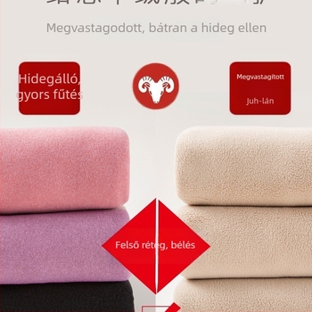 Női báránygyapjú termo nadrágok, vastag anyag, középmagas derék, alapréteg téli viselet