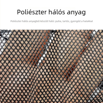 Akváriumi teleszkópos háló alumínium ötvözet rúd és poliészter hálóval, 500 g, akváriumi felszerelés