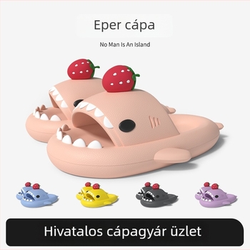 Gyerekeknek való EVA papucs Strawberry Shark – aranyos rajzfilm dizájn, nyári papucs fiúk és lányok számára