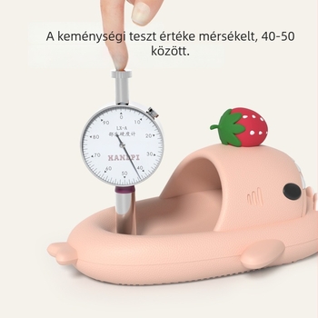 Gyerekeknek való EVA papucs Strawberry Shark – aranyos rajzfilm dizájn, nyári papucs fiúk és lányok számára