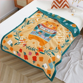 Baba takaró – tízrétegű gyapot géz, 50% pamut, 50% poliészter, egész évben alkalmas, egyszerű és modern stílus