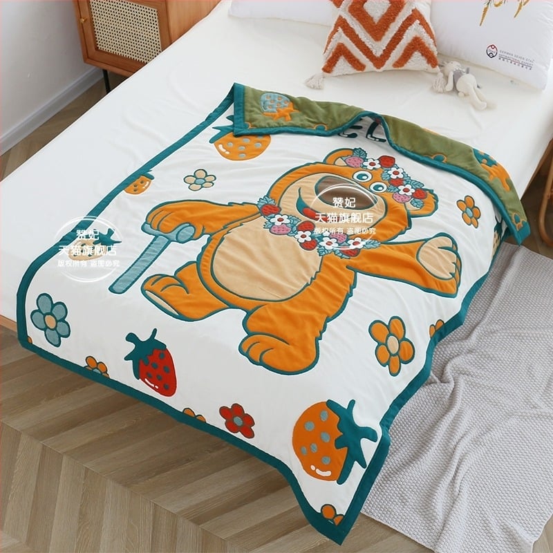 Baba takaró – tízrétegű gyapot géz, 50% pamut, 50% poliészter, egész évben alkalmas, egyszerű és modern stílus