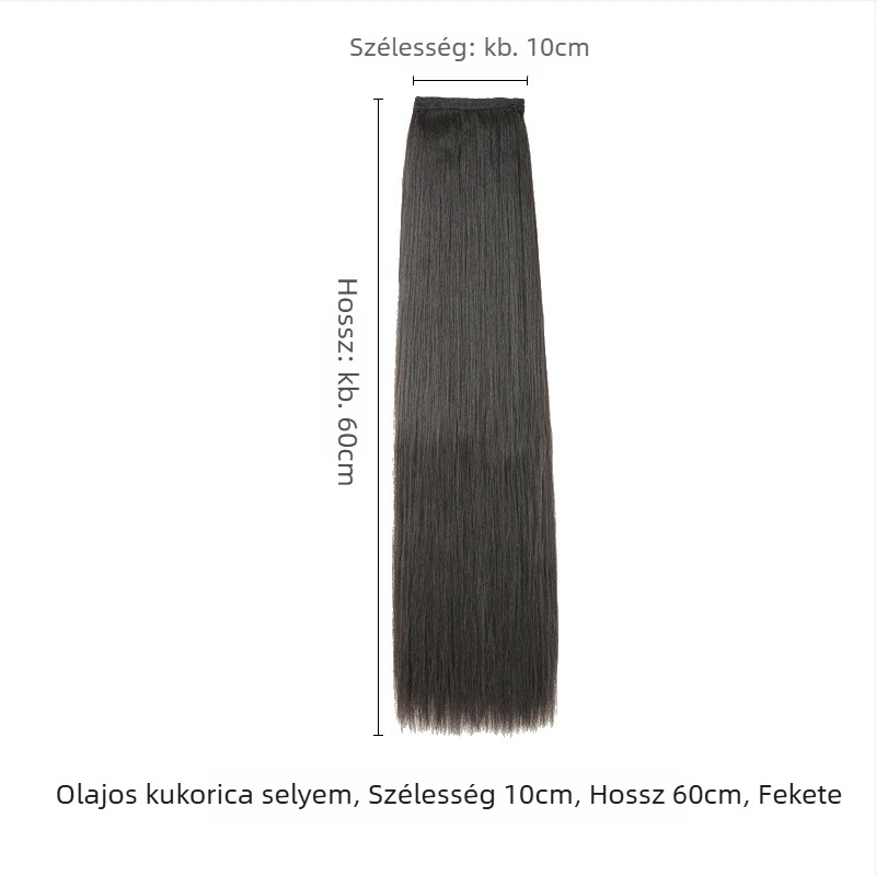 Ősi kosztüm paróka, egyenes haj, extra volumen, középső part, hosszú haj, természetes Hanfu stílus