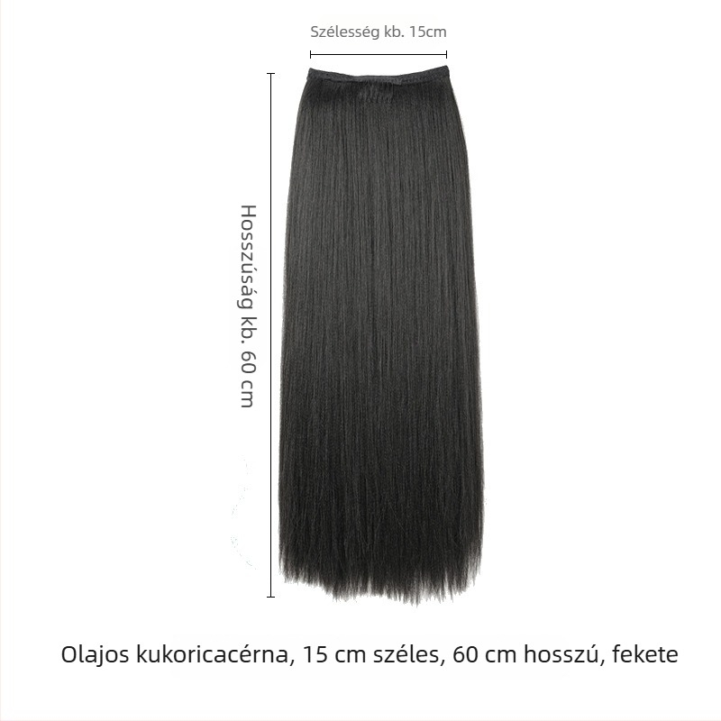 Ősi kosztüm paróka, egyenes haj, extra volumen, középső part, hosszú haj, természetes Hanfu stílus