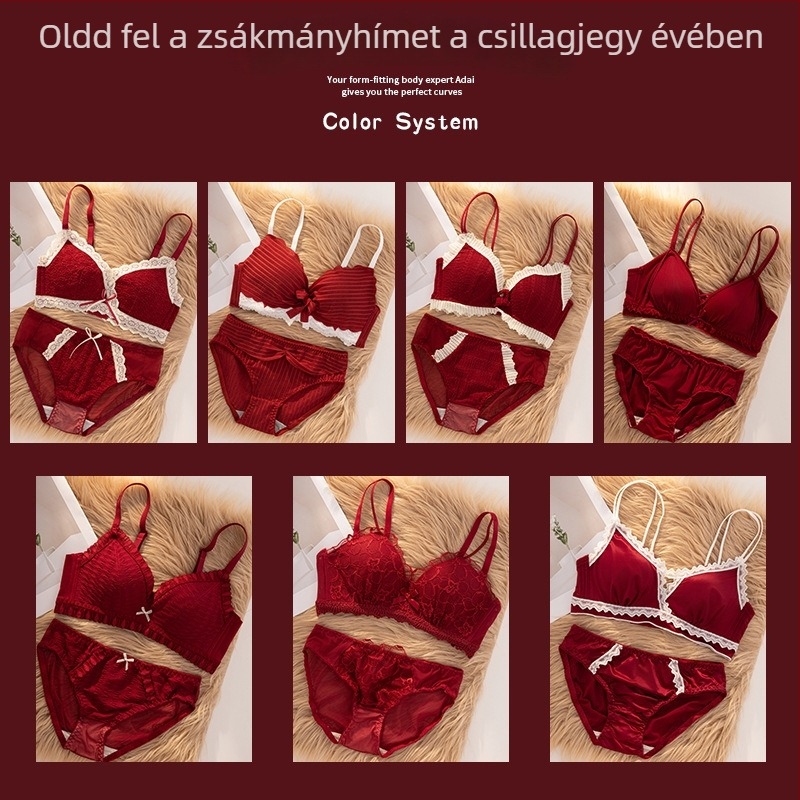 Női melltartó szett 3/4-es kosárral, formázott kosár vékony felső, vastag alsó, csipkés nylon anyag, fix dupla vállpántok, hátul három soros zár, vezeték nélküli, légies, kényelmes